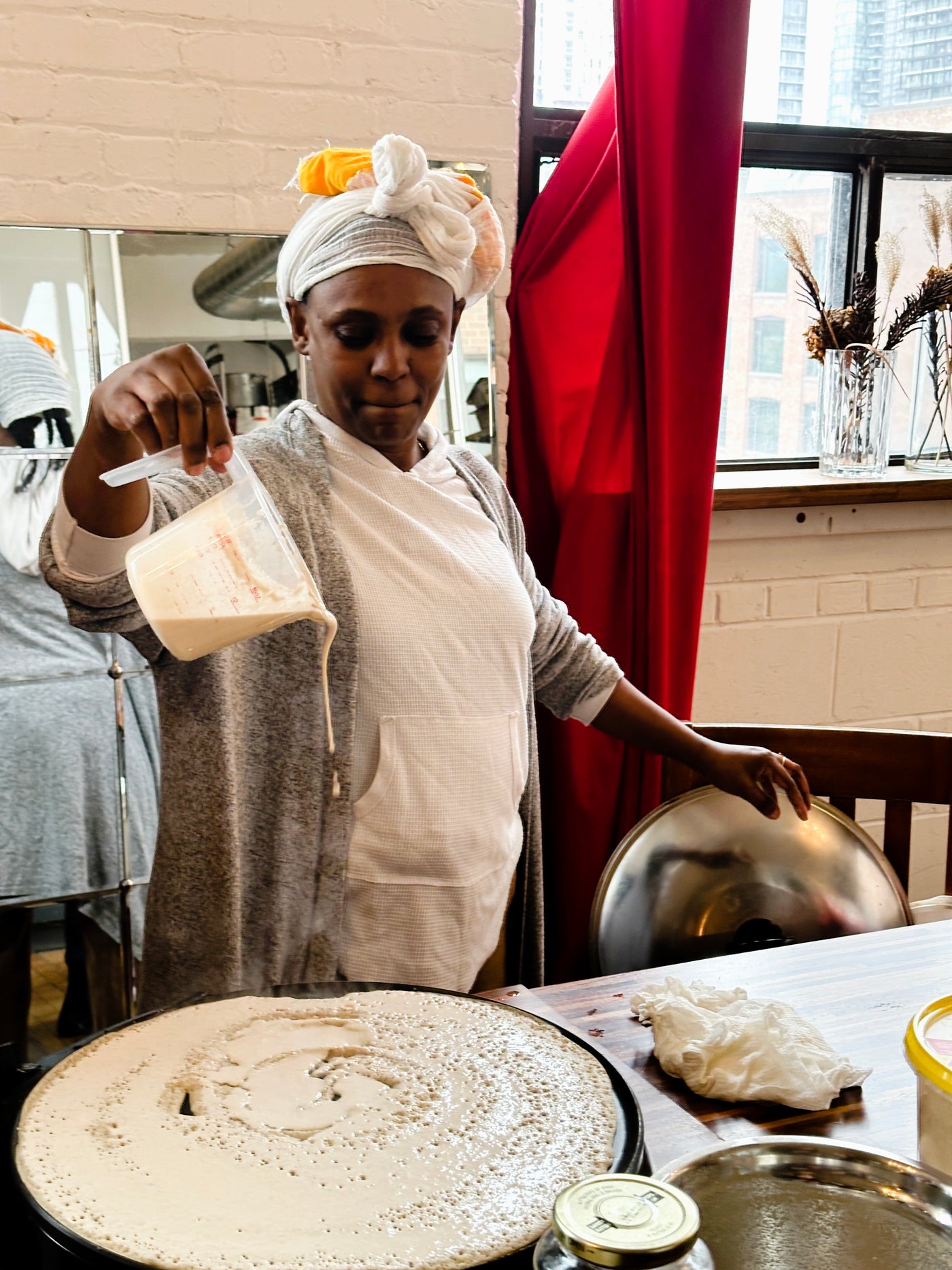COOKING CLASS: Ethiopian Injera by Asmait Merhatsion