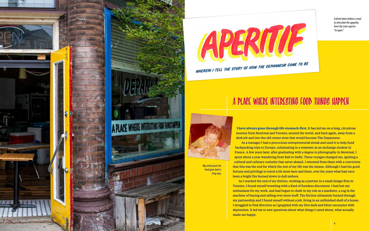 Depanneur Cookbook Aperitif Title Page