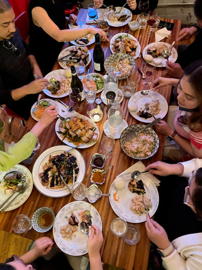 Fat Rice table