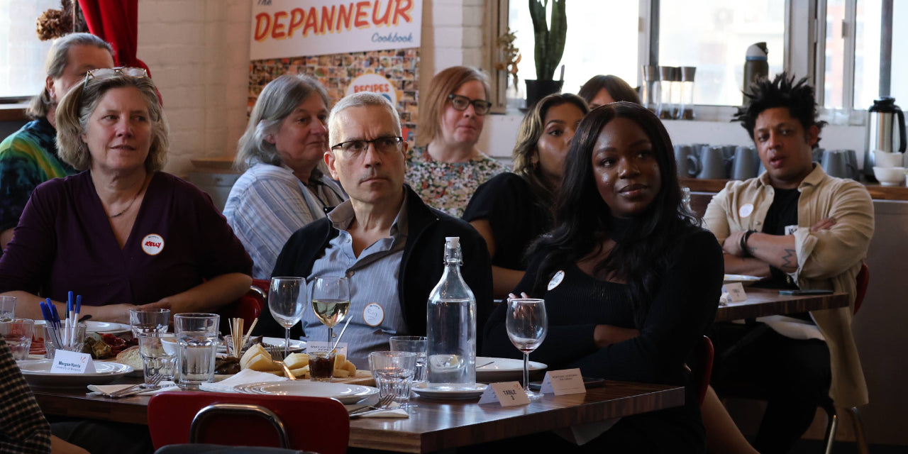 guests listening attentively 