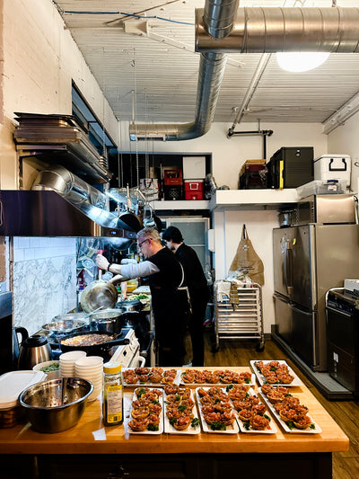Havana Chef plating in kitchen